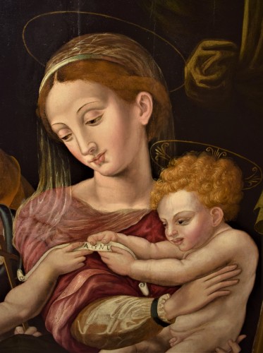 Sainte Famille avec Saint Jean école Florentine vers 1530 - Romano Ischia